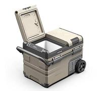 CHANGLKJ Car Fridge Cooler, 12 Volt Car Refrigerator with Dual Zone, Wheels and Corkscrew Design, APP Intelligent Control, 12/24V DC and 100-240V AC, Low Noise, for RV, Outdoor, Camping, Fishing