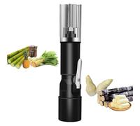 CHANGLKJ Electric Sugar Cane Peeler, Automatic Sugarcane Peeling Machine with 2200mAh Battery and 2 Blades, 120W Pure Copper Motor and Sharp Durable Blade, Waterproof Design, for Coconut, Pumpkin