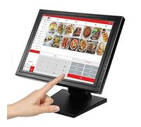 CHANGLKJ Multi-Touch Monitor, 15-Inch Capacitive Touchscreen Monitor with VGA and HDMI Port, 1024 * 768 Resolution and Adjustable Base Angle, For Cashier, Restaurant Ordering, Warehouse, Retail, Gym