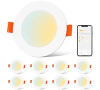 ChangM LED Downlights Ceiling for Alexa 3 inch 8W，Bluetooth Smart Spot Lights with APP and Voice Control, Recessed Ceiling Lights Daylight 2700-6000K Lighting for Bedroom Kitchen 8 Packs