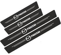 CHANGNIANFA 4 Pcs Car Door Sill Protector for Mazda Az-Offroad 1998-2014, Threshold Scuff Plate Carbon Fiber Stickers Welcome Pedal Protector Cover Styling Accessories,White