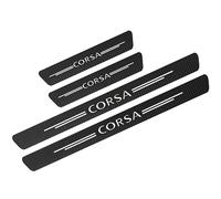 CHANGNIANFA 4 Pcs Car Door Sill Protector for Op-EL Corsa, Threshold Scuff Plate Carbon Fiber Stickers Welcome Pedal Protector Cover Styling Accessories,C