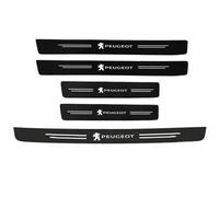 CHANGNIANFA 5pcs Car Door Sill Protector for Peugeot Bipper Tepee 2008-2015, Threshold Scuff Plate Carbon Fiber Stickers Styling Accessories Welcome Pedal Protector Cover,peugeot