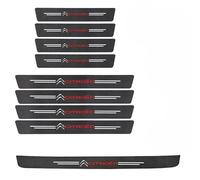 CHANGNIANFA 9Pcs Car Door Sill Protector for Citroën Spacetourer I 2016-2024, Welcome Pedal Protector Cover Threshold Scuff Plate Carbon Fiber Stickers