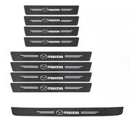 CHANGNIANFA 9Pcs Car Door Sill Protector for Mazda 2 I Bj. 2003-2007, Welcome Pedal Protector Cover Threshold Scuff Plate Carbon Fiber Stickers