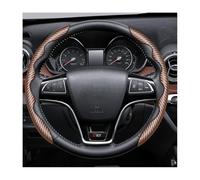 CHANGNIANFA Carbon Fiber Anti-Skid Segmented Car Steering Wheel Protector for Toyota Yaris 4 (IV) XP21 I 2020-2024, Protective Wrap Car Interior Decor Accessories,Brown