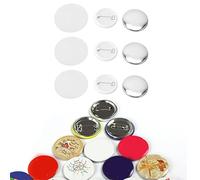 Changor 100pcs Blank Pin Button, Blank Button Badge Parts Set, Badge Making Kit, Metal Pin Back Buttons DIY Making Supplies Small Light for Hat,Handicraft Gifts Souvenirs DIY(32MM)
