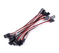 Changor 10pcs 10cm Durable Quadcopter Servo Extension Cable for RC Models, Compatible with All Receivers and Servos, Male To Male Wire Cord, Convenient Replacement for RC Enthusiasts