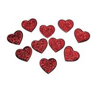 Changor 10PCS Heart Patch, Cotton Embroidered Applique for Sewing Iron On Patch, with DIY Repair and Decoration, for Wedding Dresses Gifts Bags Crafts