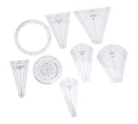 Changor 10pcs Multifunctional Transparent Acrylic Quilting Rulers Set for Sewing Craft, Home Use