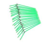 Changor 20Pcs Durable Sea Fishing Anti Feeder Boom Tube with Snaps for Fish Tackle, Lightweight ABS and Metal Iron Material, Fits Most Tents (Green metal model)