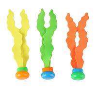 Changor 3pcs Children Pool Swimming Diving Seaweed Toys, Soft Elastic Underwater Training Aid for Kids Water Play Swim Bath Ribbon Like Fun