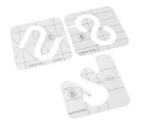Changor 3Pcs Durable Acrylic Quilting Templates for DIY Crafting Transparent Free Motion Quilting for Beginners and Enthusiasts 5.51"