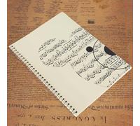 Changor 50-Page Songwriter Notation Notebook, Writing Paper, Black Sheet Music, Yellow Sheet Music, Ideal for Amateurs (yellow bear pattern)