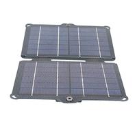Changor 8W Foldable Solar Panel Charger with High Efficiency for Camping and Hiking, Lightweight and Portable Polycrystalline Silicon, Dual USB Output
