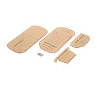 Changor Acrylic Wallet Template for Precise Cutting Short Purse Stencil for Leather Craft, 5 Pieces, Beginners & Experts, 2in Material