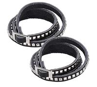 Changor Adjustable Leather Bracelet Set, Stylish Multilayer Wrist Wraps for Parties and Special Occasions, Set of 2, for Men and Women