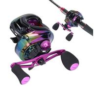 Changor Baitcasting Fishing Reel 8.1:1 High Speed Ratio, Metal Lightweight Casting Wheel with 12+1 Bearings, 8kg Drag for Freshwater Saltwater Fishing (Left Hand)