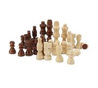 Changor Chess Pieces Imitation Wood Plastic Lightweight Durable Anti Slip for Professional Beginner Family Gatherings for Home Schools Coffee Shops 32Pcs