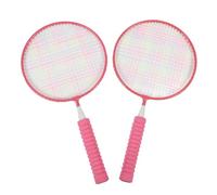 Changor Children Lightweight Badminton Set Sturdy Racket with 3 Shuttlecocks for 3 to 12 Years Old Kids, Iron Alloy Material (Pink)