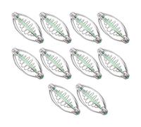 Changor Fishing Feeder Stainless Steel Spring Holder Tackle Accessory for Quick Attraction and Long Life, 10PCS Bait Cage for Fishing Enthusiasts (Small size is about 17 grams)