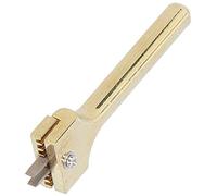 Changor Fork Puncher, Adjustable Spacing Magnetic Button Installation Tool, Stainless Steel Leather Craft Tool with Ergonomic Design, for Punching Holes Easily and Efficiently (Gold)