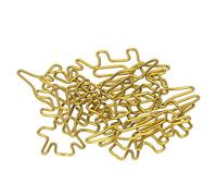 Changor Golden Dinosaur Paper Clips Metallic Cute Anti-Rust Paperclips for Office School 100pcs Metal Portable