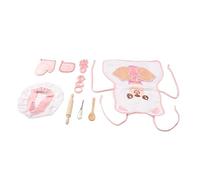 Changor Kids Chef Set Comfortable Educational Kitchen Toys for Children Lightweight Cooking Fun with Cotton Apron Chef's Hat and Gloves