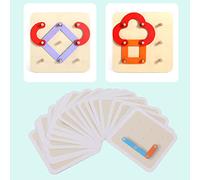Changor Letter Construction Puzzle Set for Thinking Development, Hand Eye Coordination & Pattern Discovery, Safe Solidwood Toy for Kids Over 36 Months, 17 X 17cm