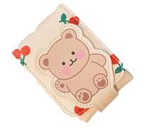 Changor Makeup Lipstick Box/Cover Adorable Bear Design Portable Mirror for Compact Lipsticks Travel, PU Material Mini Bag for On The Go Use