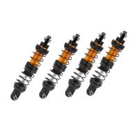 Changor Metal Alloy Upgrade Oil Suspension Shock Struts Damper for CC01 RC Car Model Accessory, Durable and Stable, Fit for Remote Control Car Enthusiasts, Black Orange, 4 Pack (70mm)