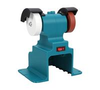 Changor Mini Bench Grinder Cordless Strong Polisher for Grinding and Sharpening Tasks with 2 Wheels, Durable ABS Construction