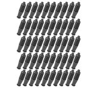 Changor Mountain Bike V Brake Noodle Durable Dustproof Sleeves for Improved Brake Rebound for V-Brake Elbow Type Mountain Bike and Folding Bicycles, Rubber, Black, Pack of 50