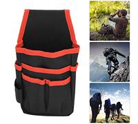 Changor Oxford Cloth Tool Pouch for Camping and Outdoor Activities Lightweight Waist Bag 25x14x5cm Red Edge (Red Edge with Belt)