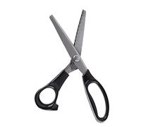Changor Pinking Shears Fabric Scissors, Triangle Edge Decorative Scissors 23cm, 3/5/7mm Tooth Spacing Dressmaking Clipper (7mm)
