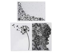 Changor Plastic Embossing Folders Easy DIY Card Making Tool for Scrapbooking Enthusiasts, 3Pcs Embossed Template Paper Craft Set for Invitations, Cards, Envelopes - Durable Plastic Material, 5.8 X