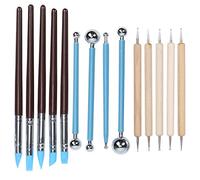 Changor Pottery Tools Set Durable Crafting Kit for Clay Sculpting and Texture Painting, Wood/Metal/Silicone, 14Pcs for Artists and Hobbyists