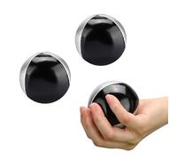 Changor PU Leather Lightweight Juggling Ball Set for Beginners to Professionals, 3PCS Silver Black Portable Performance Props for Children's & Office Leisure Entertainment, 6.3cm Diameter
