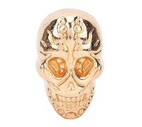 Changor Punk Studded Rivet Gothic Ornaments for Shoes Accessories, Durable Rust-Proof Rivet for Leather Crafts, 20PCS Skeleton Ghost Set for Bags, Clothes, Gold (88 ghost head gold)