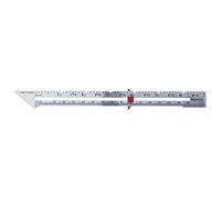 Changor Quilting Ruler Seam Allowance Pointed Edge Smart Adjustable Aluminum Measuring Tool for DIY Crafts and Sewing Projects (Pointed silver aluminum ruler)