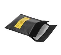 Changor RC Lipo Battery Explosion Proof Bag Securely Stores and Charges Batteries for Aeromodelling 7x9in for Various Aircraft Batteries (Black)