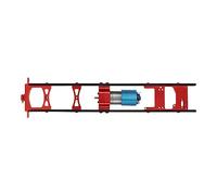 Changor RC Metal Chassis Highly Durable Aluminum Alloy for Naughty Dragon C14 C14K C24 C24K Modification 76mm X 330mm (Red)