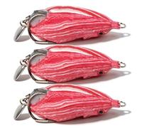 Changor Snakehead Lure Bait, 3Pcs Soft Plastic Fishing Lures with Lifelike Swimming Action, 7cm Simulation Bait for Freshwater Bass Fishing Tackle (1#)