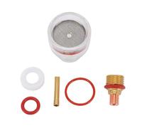 Changor Welding Glass Cup Kit, Gas Lens Collet Body for WP 17 18 26 Torch | 1/8 Inch 3.2mm Collet Body Set, Glass Cup, Ceramic Washer, Silicone Ring, Storage Box