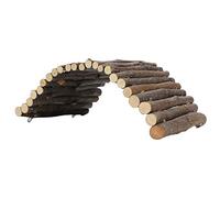 Changor Wooden Arch Bridge for Hamster, Small Cool Summer Pet Ladder, S/M/L Apple Wood Shelter for Hamster Rabbit (M(66x45x17cm/26x17.72x6.69in))