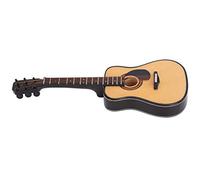 Changor Wooden Mini Guitar Model Exquisite Decorative Musical Instrument for Bedroom Study 7.5 X 20cm