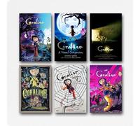 Changsae A Set Of 6 Vintage Coraline Poster Horror Movie Comics Film Cover Wall Art Canvas Posters Room Decorative Aesthetic Print Decor 08x12inch(20x30cm) Style-5