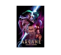 Changsae Arcane Poster Anime Tv Series Retro Comics Vi Vintage Cover Music Posters for Room Aesthetic Canvas Wall Art Bedroom Decor16x24inch(40x60cm)