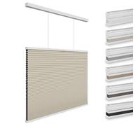 Changshade Blackout Cellular Shades Cordless, Top Down Bottom Up Blinds for Windows, 1.5" Single Cell Pleated Honeycomb Window Shades for Bedroom, Child Room,33" Width x72 Height,Beige