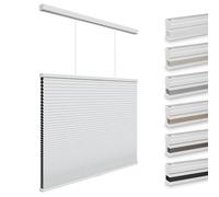 Changshade Blackout Cellular Shades Cordless, Top Down Bottom Up Jalousien für Fenster, 3.8 cm Einzelzellige Plissee-Waben-Fensterblenden für Schlafzimmer, Kinderzimmer, Weiß, CEL29WT72E